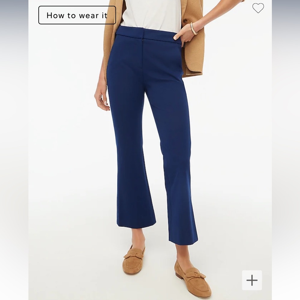 J. Crew Factory Kelsey Cotton-Blend Flare Pant NWT
